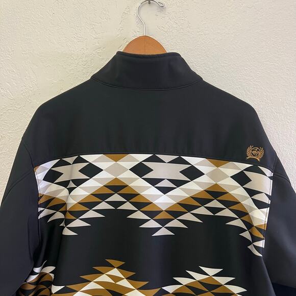 Cinch Mens Aztec Color Block Bonded Jacket Sz Large Rodeo Cowboy - Picture 6 of 14